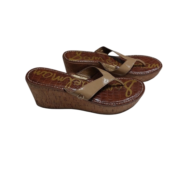 Sam Edelman Tan Wedge Sandals - Picture 3 of 10